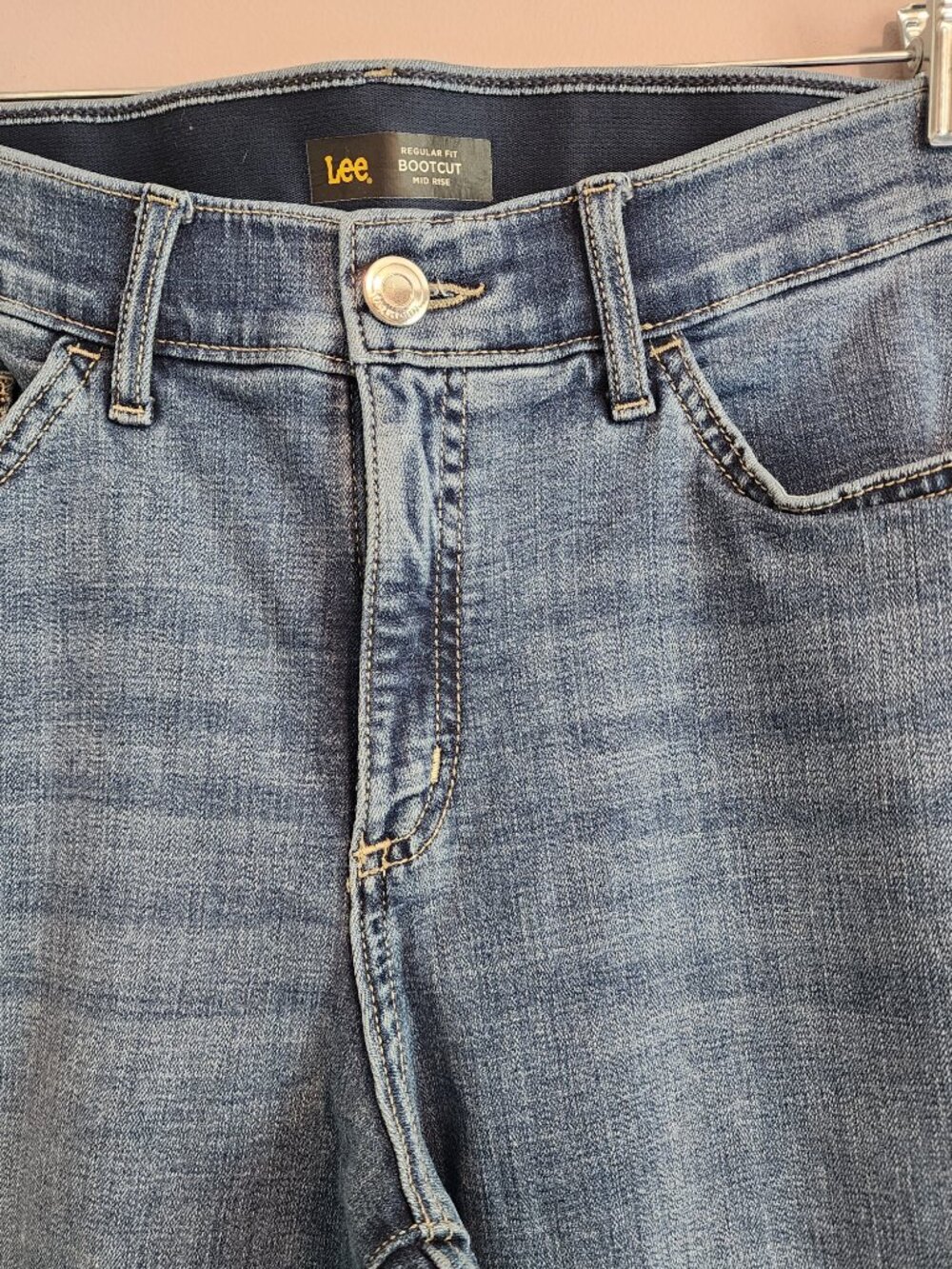 2/$25 Lee Flex Motion Mid Rise Regular Fit Bootcut Jeans Size 16 Long - Picture 4 of 10